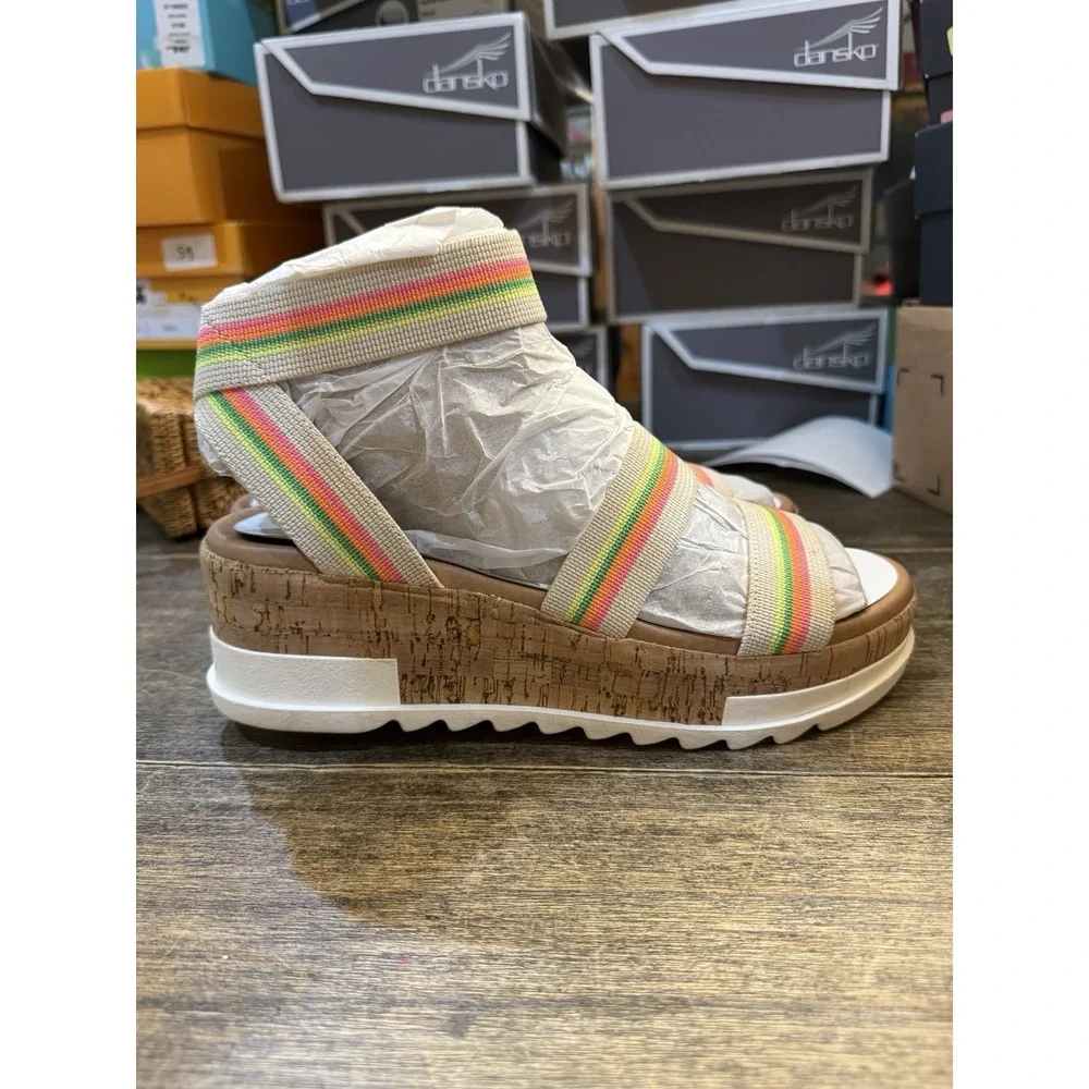 Steve Madden Kimmie Platform Espadrille Sandals Bright Multi Espadrille Size 9.5